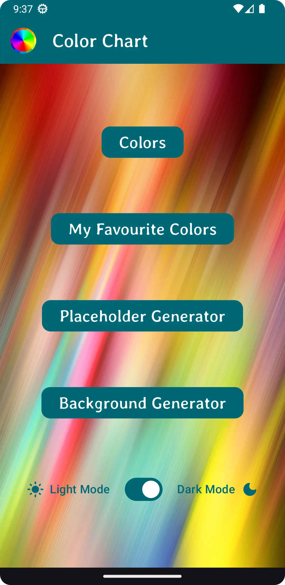 Color Chart screenshot