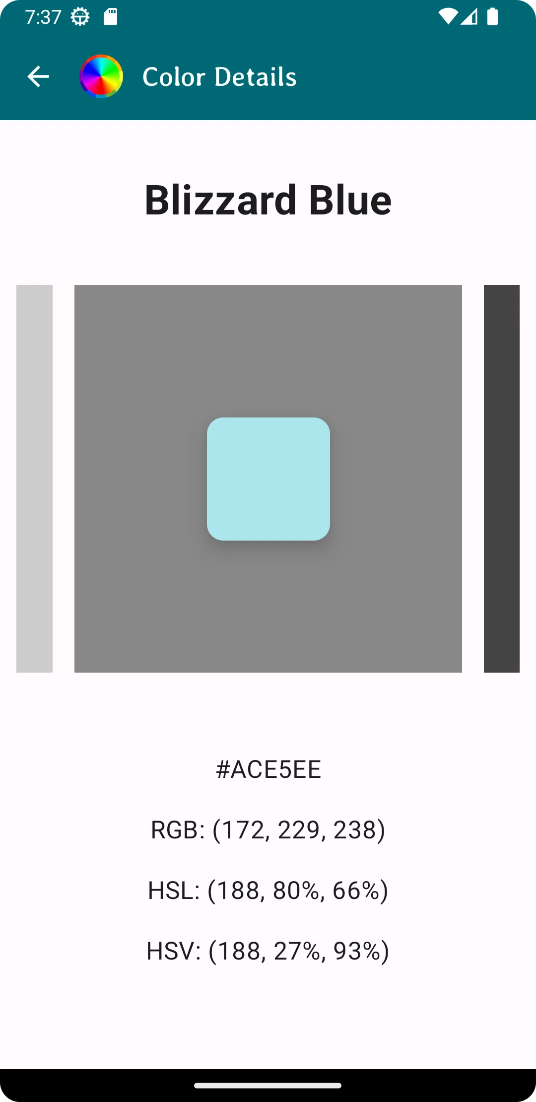 Color Chart screenshot