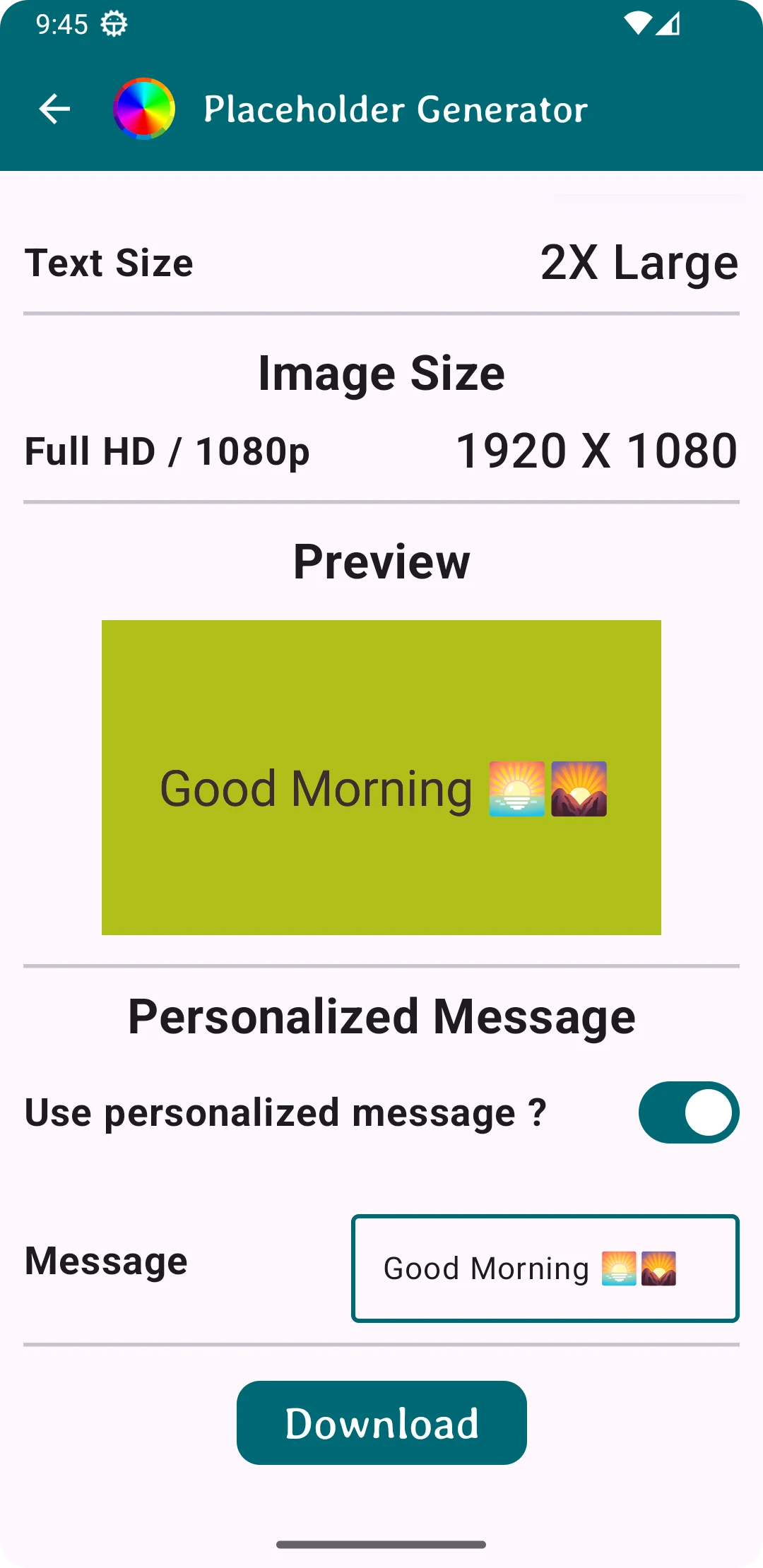 Color Chart screenshot